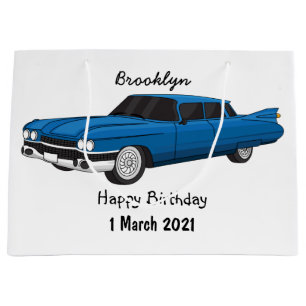 Bolsa De Regalo Grande Auto clásico Guay blue 1959
