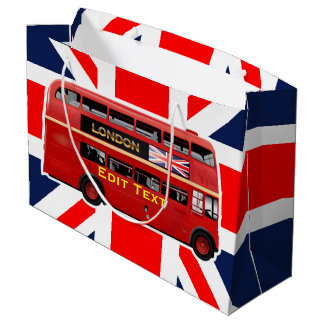 Bolsa De Regalo Grande Autobús rojo del autobús de dos pisos de Londres