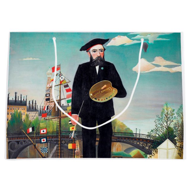 Bolsa De Regalo Grande Autoretrato, paisaje, Rousseau (Anverso)