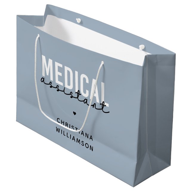 Bolsa De Regalo Grande Auxiliar Médico personalizado | Regalo de ayudante (Angulo Anverso)