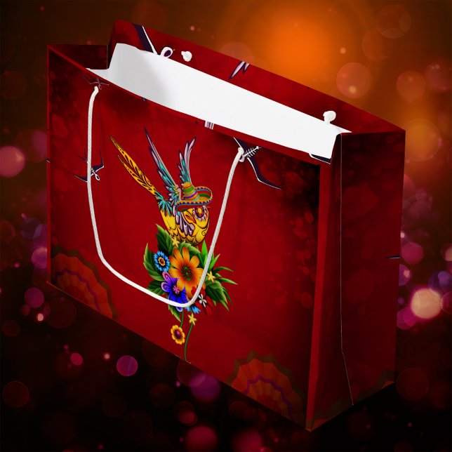 Bolsa De Regalo Grande Ave gorrona (sugar skull bird)