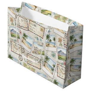 Bolsa De Regalo Grande Aventura de correo aéreo vintage (1)