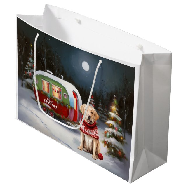 Bolsa De Regalo Grande Aventura de los Navidades de Caravana del Labrador (Angulo Anverso)