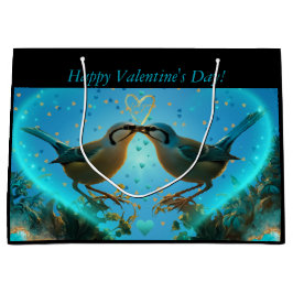 Bolsa De Regalo Grande Aves de San Valentín
