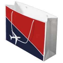 Bolsa De Regalo Grande Aviación piloto de aviones Funky White