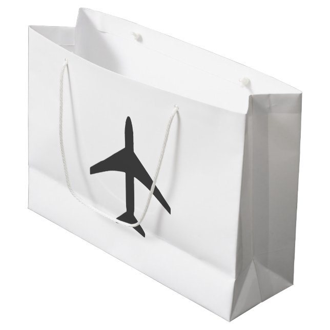 Bolsa De Regalo Grande Avión de avión minimalista (Angulo Anverso)