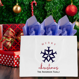 Bolsa De Regalo Grande Avión de navidades con copo de nieve Foto divertid