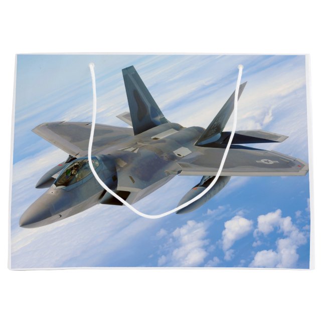 Bolsa De Regalo Grande Avión militar Raptor F-22 (Anverso)