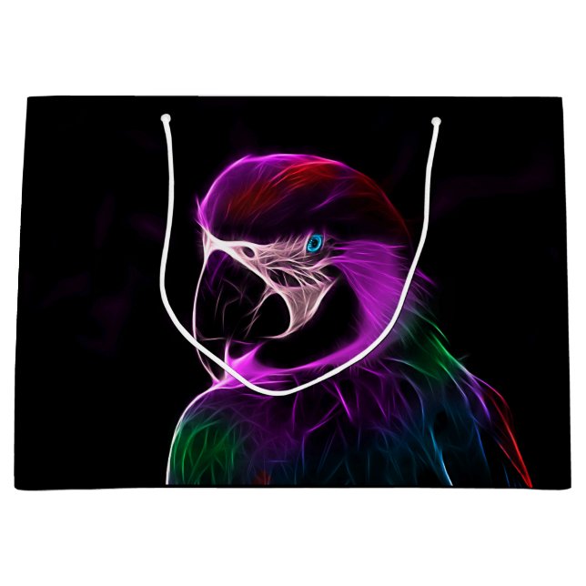 Bolsa De Regalo Grande Awesome Plum Glow Parrot (Anverso)