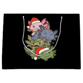 Bolsa De Regalo Grande Axolotl Navidades de árboles de Navidad Animales A