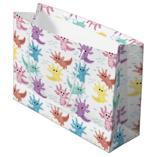 Bolsa De Regalo Grande Axolotl Niños Cute Patrón Salamander