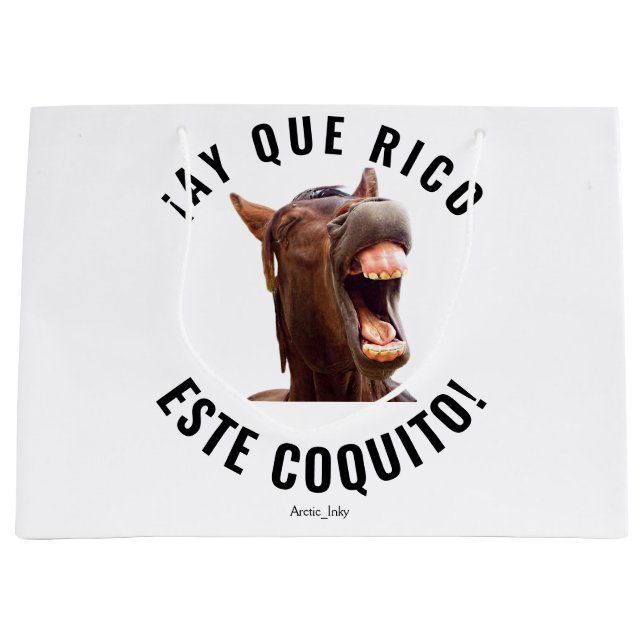 Bolsa De Regalo Grande ¡Ay que Rico Este Coquito!   (Anverso)