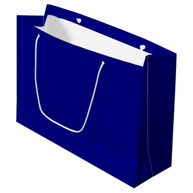 Bolsa de regalo grande azul de la marina (Angulo Anverso)