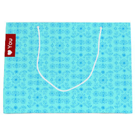 Bolsa De Regalo Grande Azul delicado sobre turquesa