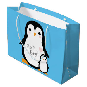 Bolsa De Regalo Grande Azul francés Bulldog Baby Shower francés