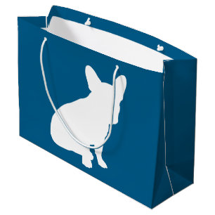 Bolsa De Regalo Grande Azul francés Bulldog Baby Shower francés