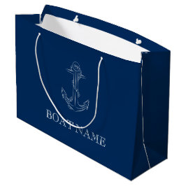 Bolsa De Regalo Grande Azul Nautical Spirit Anchor Navy