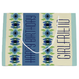 Bolsa De Regalo Grande Azul Oscuro Y Claro