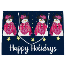 Azul Oscuro Y Hombre De Nieve Rosa