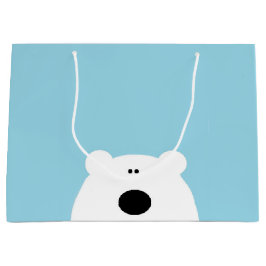 Bolsa De Regalo Grande Azul oso polar
