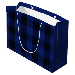 Bolsa De Regalo Grande Azul rústico del negro del modelo del control de