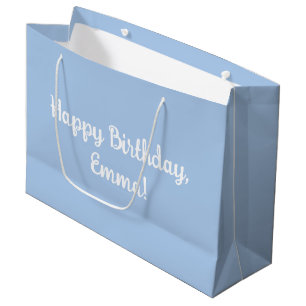 Bolsa de regalo grande azul y personalizada