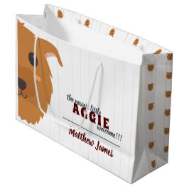 Bolsa De Regalo Grande Baby Boy Dog Maroon