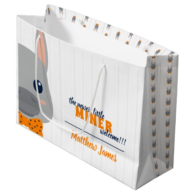 Bolsa De Regalo Grande Baby Boy Naranja Donkey (Angulo Anverso)