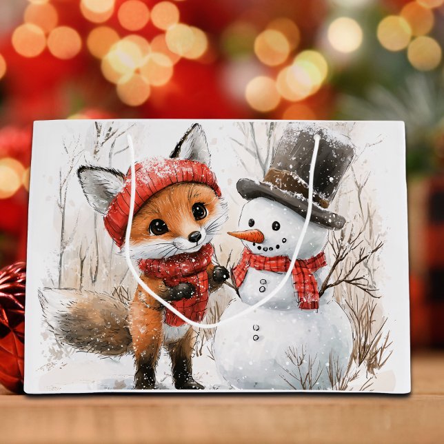 Bolsa De Regalo Grande Baby Fox y Snowman (Subido por el creador)