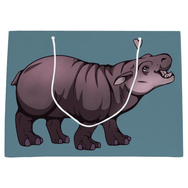 Bolsa De Regalo Grande Baby Pigmy Hippo (Anverso)