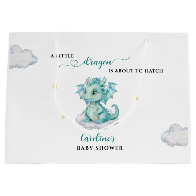 Bolsa De Regalo Grande Baby Shower de Little Dragon (Anverso)
