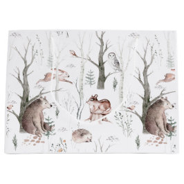 Bolsa De Regalo Grande Baby Shower de Watercolor Forest Friends