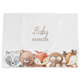 Bolsa De Regalo Grande Baby Shower de Woodland Animals