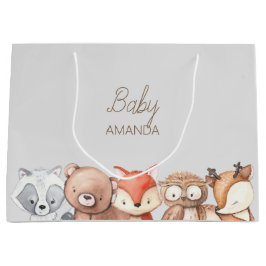 Bolsa De Regalo Grande Baby Shower de Woodland Animals
