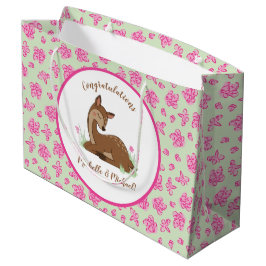 Bolsa De Regalo Grande Baby Shower Deer Fawn