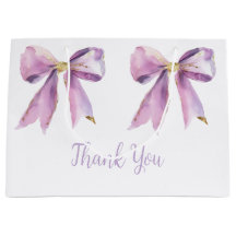 Baby Shower Purple Coquette Bow