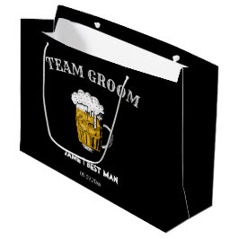 Bolsa De Regalo Grande Bachelor del equipo negro moderno