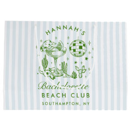 Bolsa De Regalo Grande Bachelorette azul retro occidental vintage