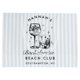 Bolsa De Regalo Grande Bachelorette azul vintage retro moderno