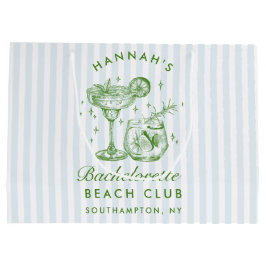 Bolsa De Regalo Grande Bachelorette azul vintage retro moderno