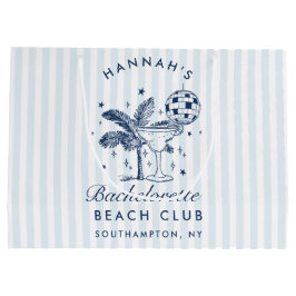 Bolsa De Regalo Grande Bachelorette Gris Retro Moderno Vintage