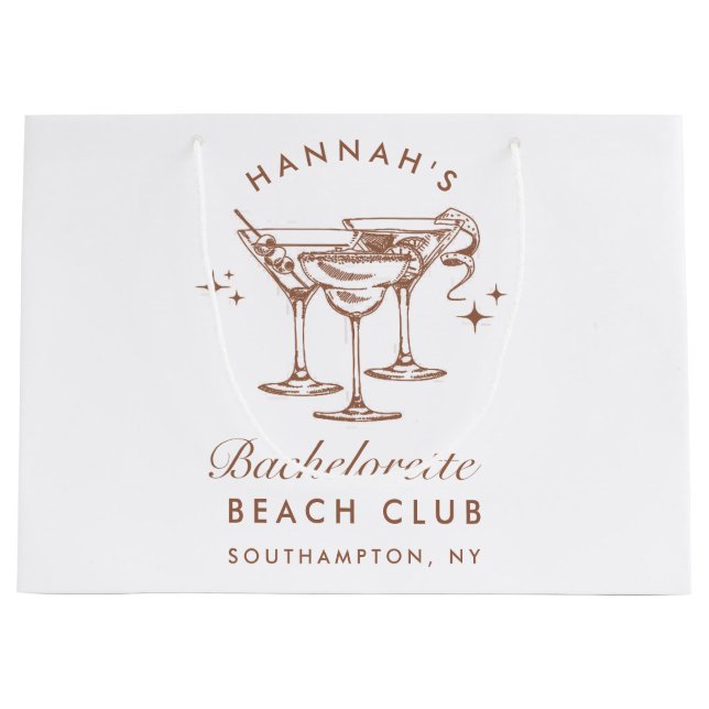 Bolsa De Regalo Grande Bachelorette Retro Brown Coctail (Anverso)