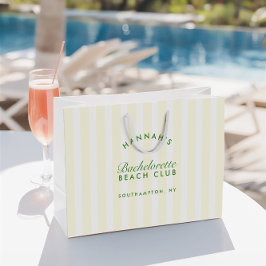 Bolsa De Regalo Grande Bachelorette Retro Moderna Verde y Amarilla