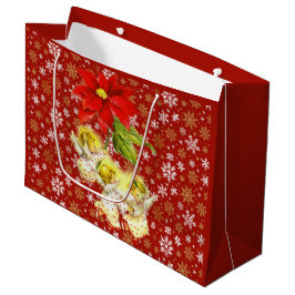 Bolsa De Regalo Grande Bailando ángeles bebés con copas de nieve