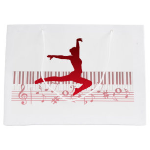 Bolsa De Regalo Grande Bailarín de ballet en un teclado