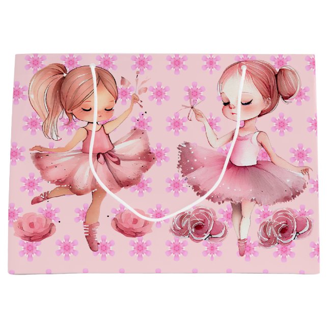 Bolsa De Regalo Grande Bailarinas  (Anverso)