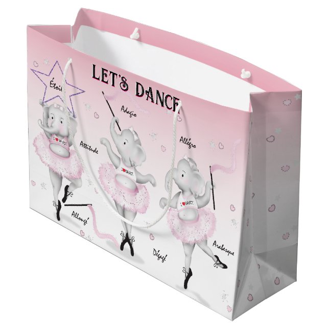 Bolsa De Regalo Grande Ballerina Elephant Dance Recital (Angulo reverso)