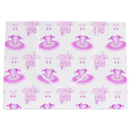 Bolsa De Regalo Grande Ballet Ballerina Tutu y Shoes Rosa