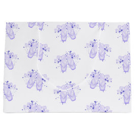 Bolsa De Regalo Grande Ballet Morado Cumpleaños Pointe Shoes