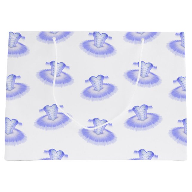 Bolsa De Regalo Grande Ballet Púrpura Cumpleaños Tutu Watercolor (Anverso)